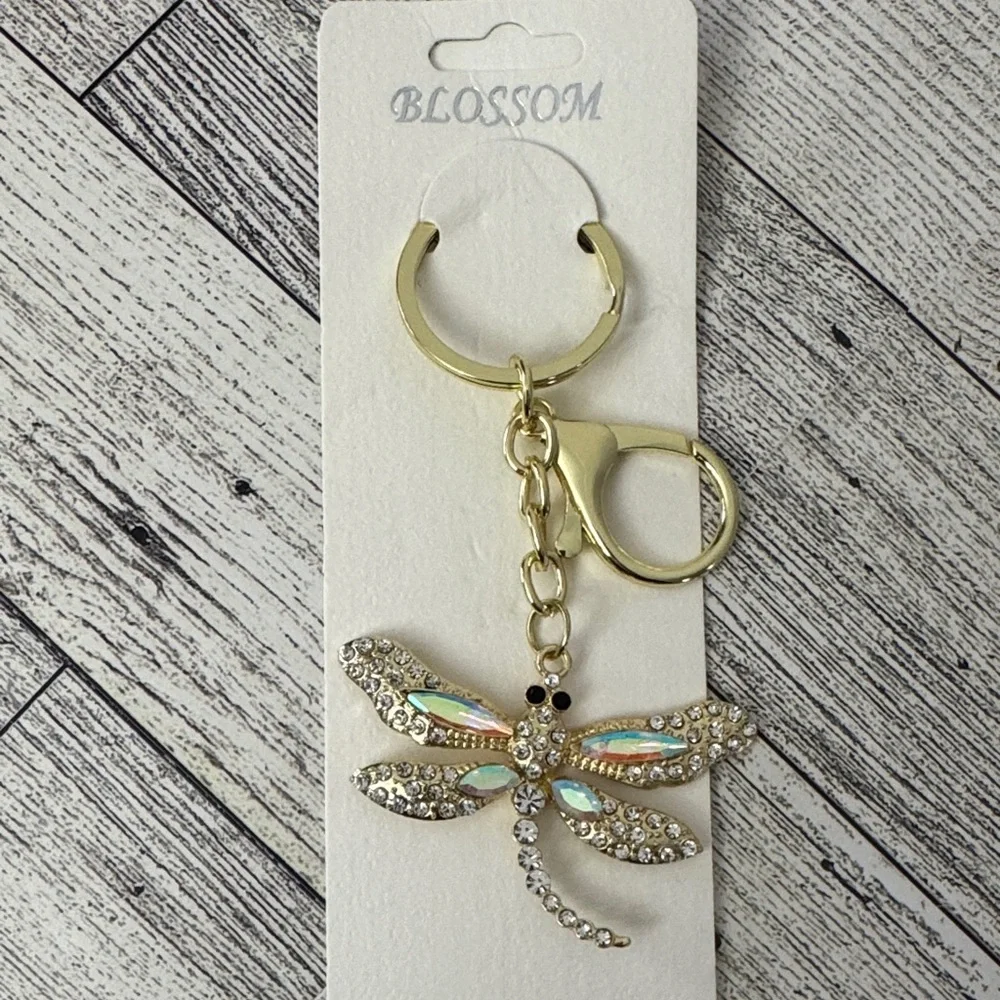 Blossom Dragonfly Bag Charm/Keychain NEW